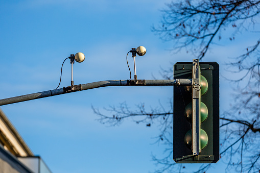 Traffic light and cameras
