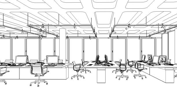 istock Office furniture (sketch) 1056644774