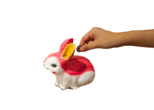 Plasticine rabbit holding radish