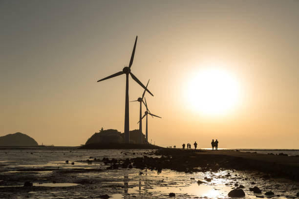 Beautiful ballistic sunsets and wind power