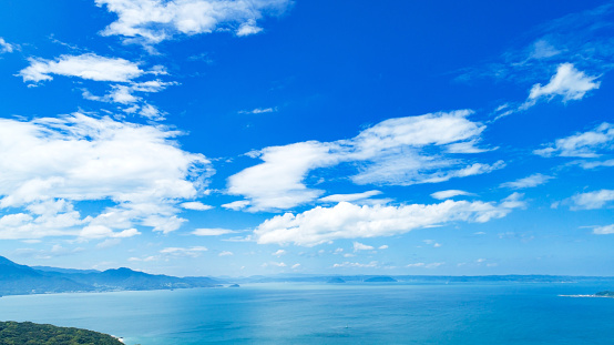 landscape of the blue sea and sky