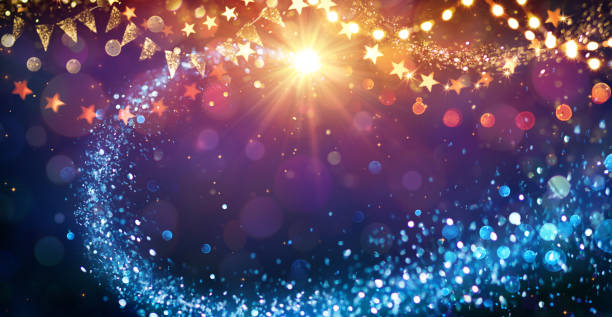 istock Christmas Abstract lights In Festive Background 1056657298