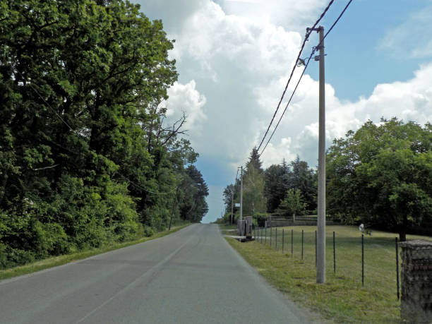 istock Bus station by the country road 1056660802