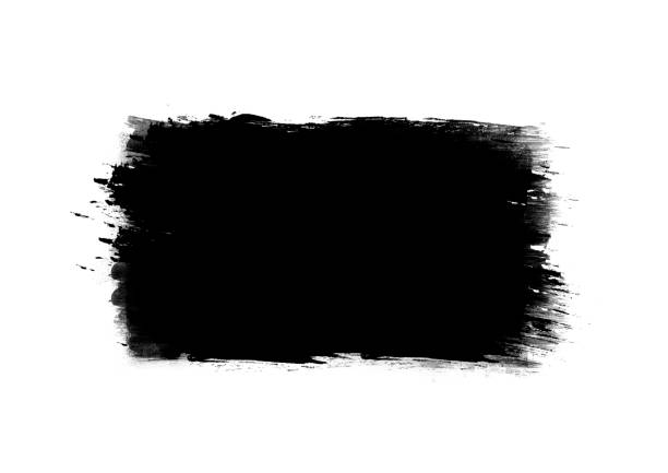 istock Black color graphic patches graphic brush strokes design effect element for background 1056663974