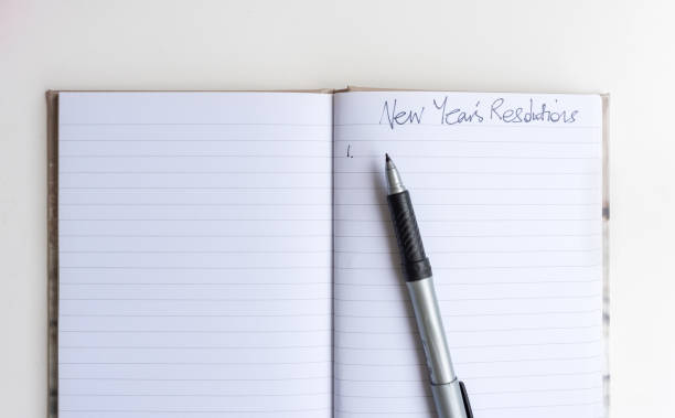 istock Journal with pen and handwritten 