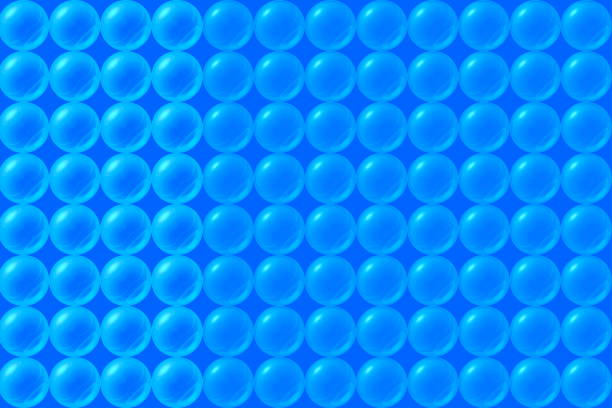 istock The pattern of air bubble from soap on blue texture background. 1056664452