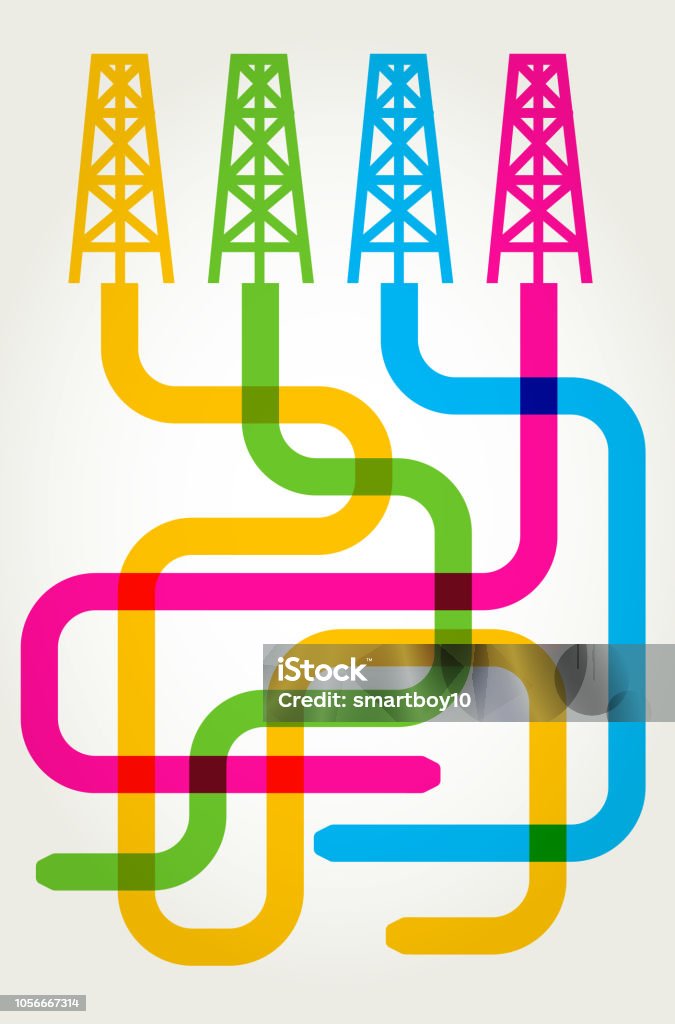 Fracking Rig Outline Fracking Drilling Rigs Stock Illustration - Download Image Now ...