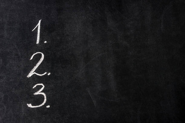 istock Handwritten numbers. Concept- goals list, motivational, decision, choice, resolution. 1056669942