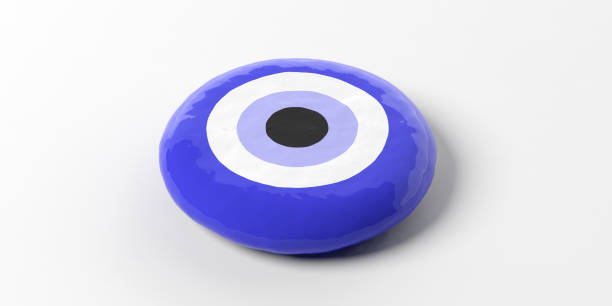 istock Evil eye amulet, protection isolated on white background. 3d illustration 1056675098