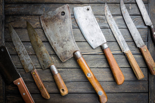 istock Set of Vintage kitchen knives 1056675318