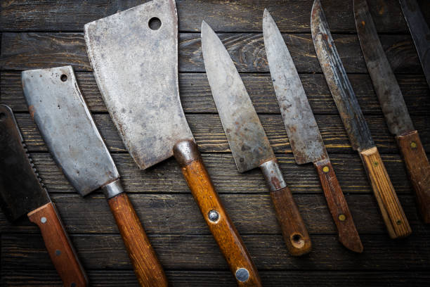 istock Set of Vintage kitchen knives 1056675352