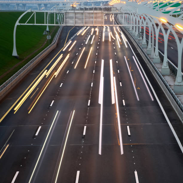 istock highway photographed at night with a slow shutter speed 1056676024