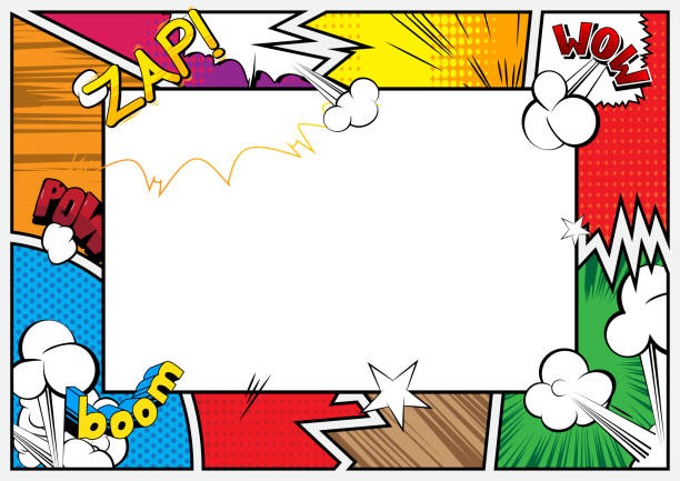 ilustraciones, imágenes clip art, dibujos animados e iconos de stock de arte pop de fondo con lugar para el texto. - superhéroe