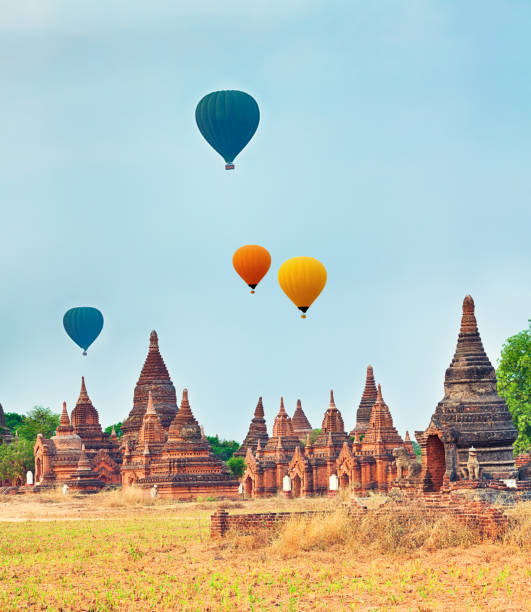 istock Balloons over Temples in Bagan. Myanmar. 1056684092