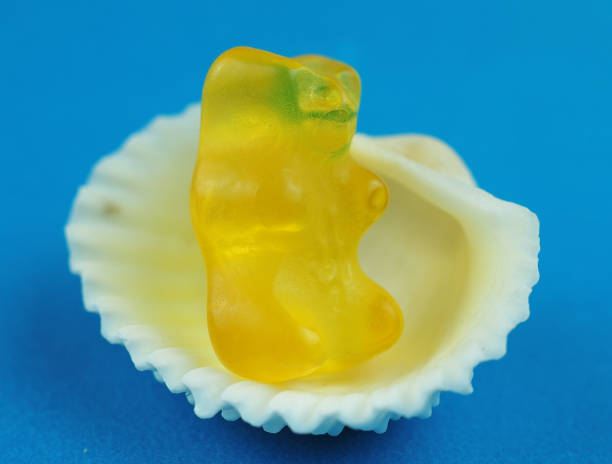 istock yellow gummy bear in cockle shell 1056688522