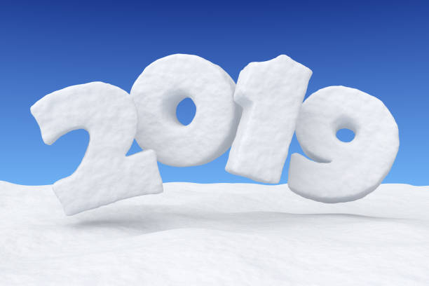 istock 2019 New Year snow text over snow under blue sky 1056699696