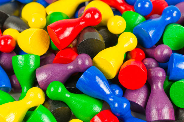 istock mixed coloured halma cones indicating majority ratios and group constelation 1056699814
