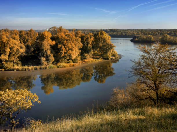 istock Autumn foliage over lake 1056700482