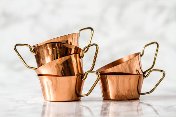 istock Copper Cups with Handle for Water, Tea, coffee or wine 1056702258