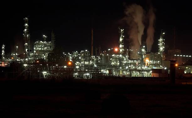 istock Industrial Plant at night 105672064
