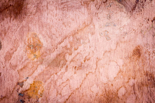 istock Scratched dirty dusty copper plate texture, old metal background 1056722438