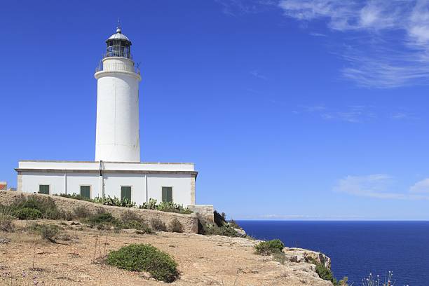 formentera baleary wyspy la mola lighthouse - beacon la mola architecture and buildings travel locations zdjęcia i obrazy z banku zdjęć