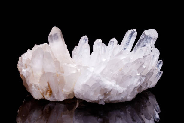 istock Macro Mineral Stone Rhinestone in Crystals on a Black Background 1056734292