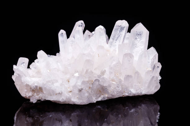 istock Macro Mineral Stone Rhinestone in Crystals on a Black Background 1056734348