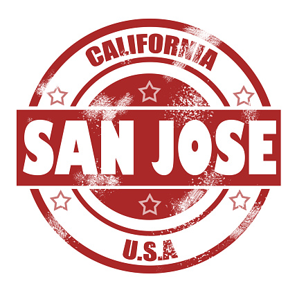 San Jose Stamp image with hi-res rendered artwork that could be used for any graphic design.