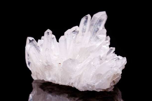 istock Macro Mineral Stone Rhinestone in Crystals on a Black Background 1056735350