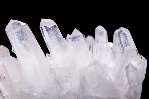 istock Macro Mineral Stone Rhinestone in Crystals on a Black Background 1056735670