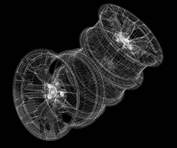 istock Set of car wheels isolated 1056736086