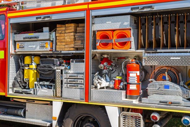istock Interior view of a fire truck 1056739360