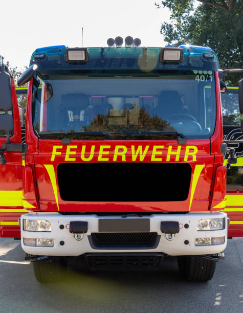 istock Front view of a fire truck 1056739758