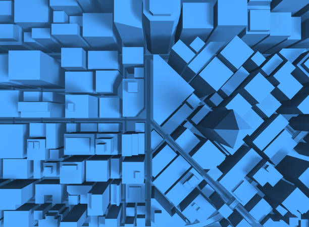 istock city background [blue]. 3D illustration 1056741942