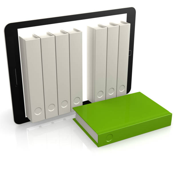 istock Green book out of tablet 1056745512