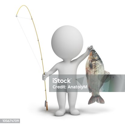 10+ The 3d Little Man On Fishing Stock Photos, Pictures & Royalty