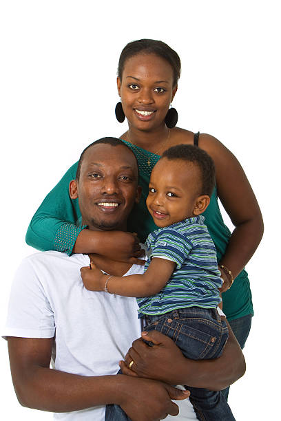 istock Young afro american family in a studio setting. 105674767