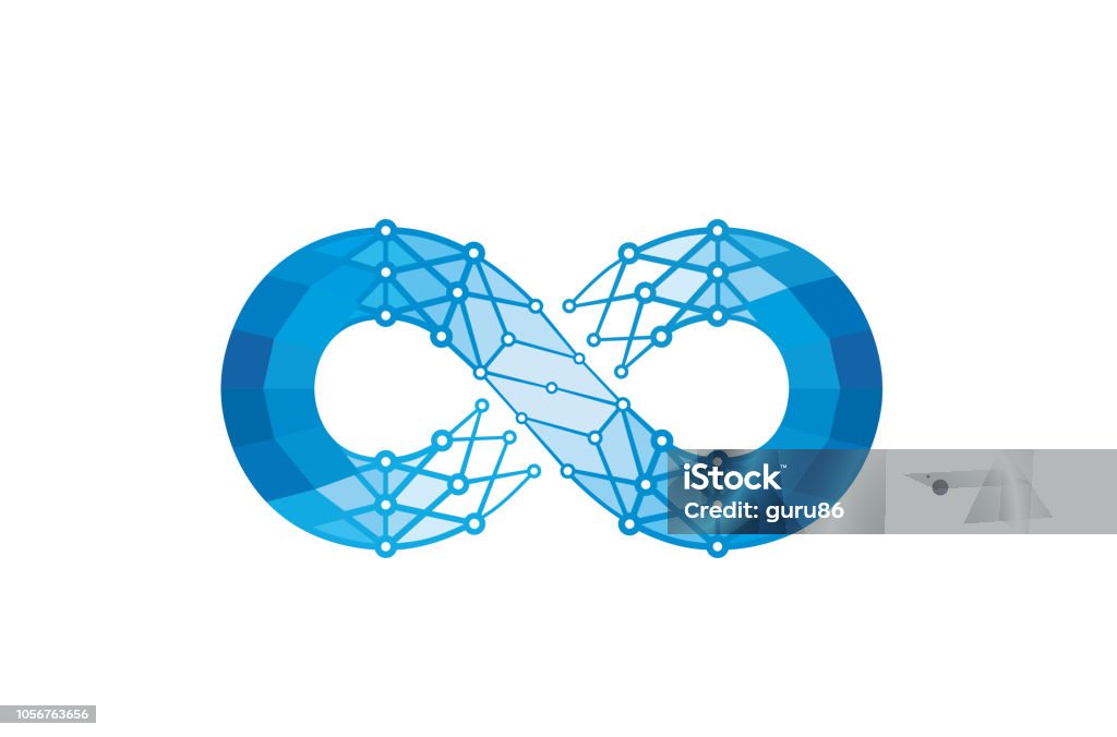 Technology Infinity Loop Creative Abstract Infinity Loop Technology Blue Stock Illustration ...
