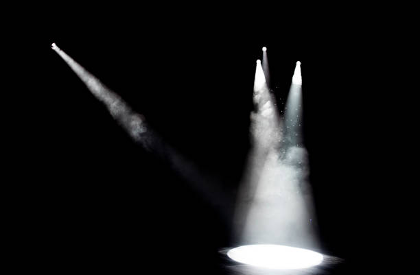 Stage Lights Spotlights on the stage, high iso shot stage light photos stock pictures, royalty-free photos & images