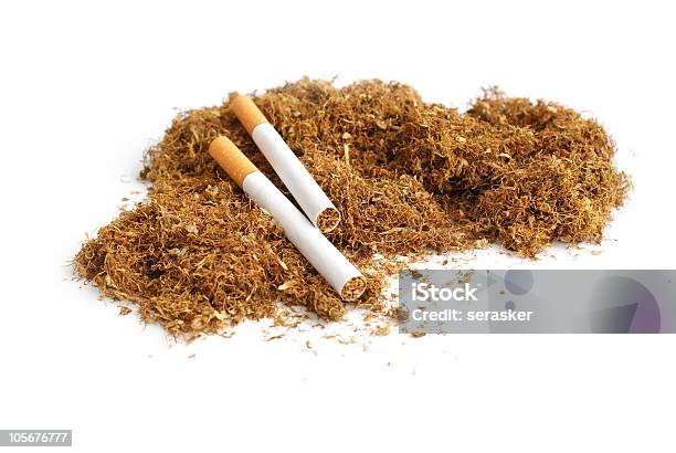 Tobacco Stock Photo - Download Image Now - White Background, Cigarette, Color Image