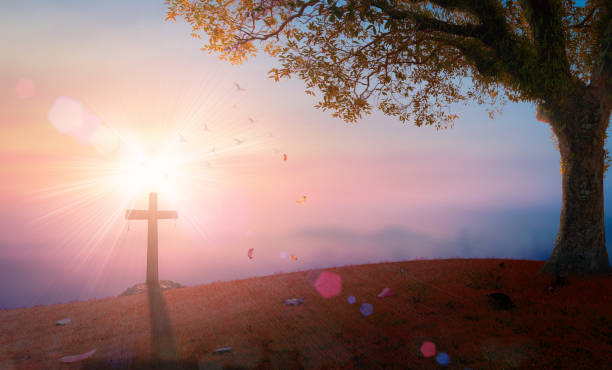 istock The cross at autumn background 1056769576