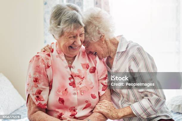 You Still Tickle My Funny Bone Stock Photo - Download Image Now - Senior Adult, Friendship, Laughing