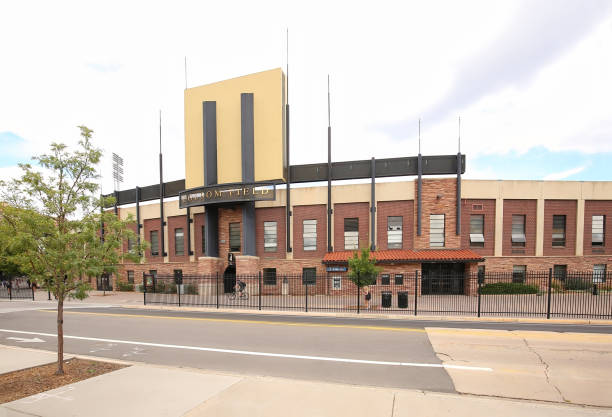 Boston, Massachusetts, USA - August 5, 2024: Harvard Stadium in the Harvard University Athletic Complex. The U-shaped college football stadium (c. 1903) is on North Harvard Street in the Allston neighborhood of Boston.