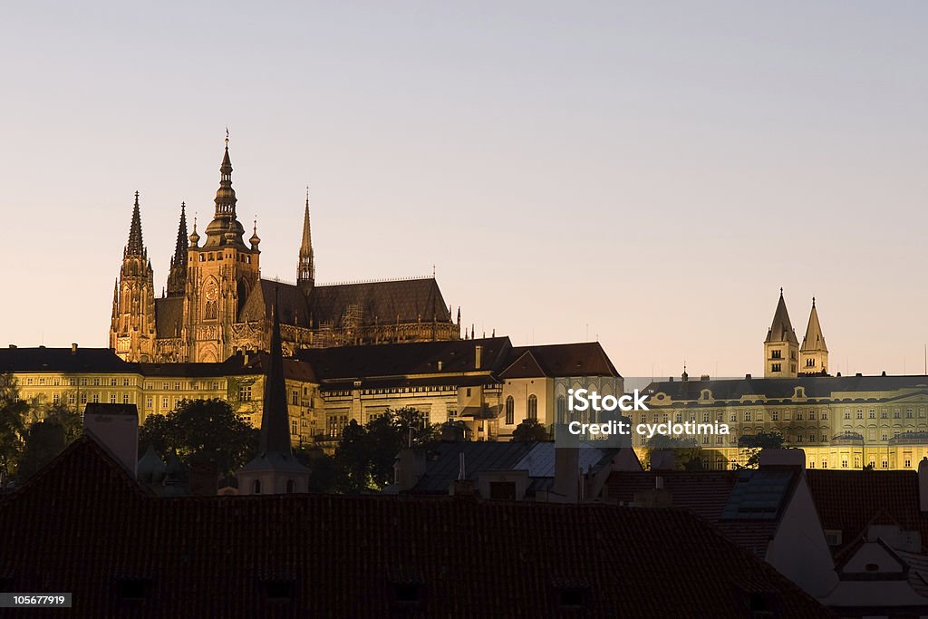 Prague Castle at twilight  Architecture Stock Photo