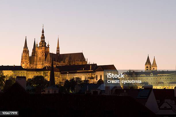 Prague Castle At Twilight Stock Photo - Download Image Now - Architecture, Capital Cities, Cathedral