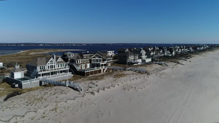 Aerial of The Hamptons in Eastern Long Island, New York