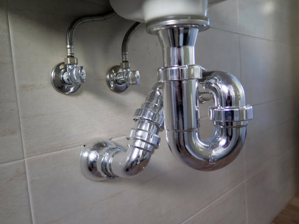 istock Shiny stainless steel plumbing 1056782148