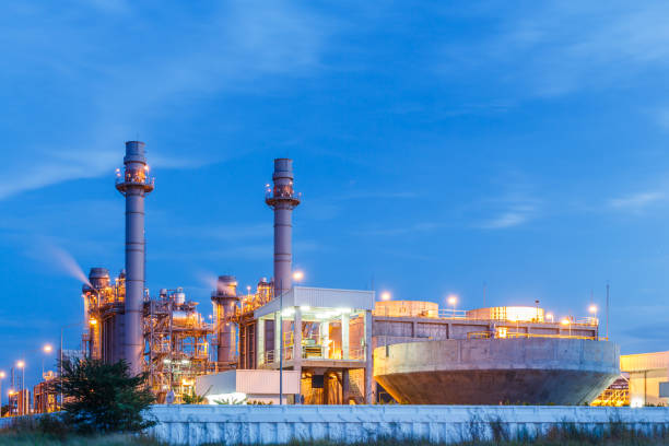 istock Twilight image of a power plant in a beautiful evening. 1056785062