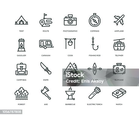 istock Adventure Icons - Line Series 1056787808